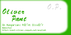 oliver pant business card